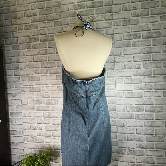 Old Navy Denim Halter Dress Y2K  Size 18 - Picture 5 of 12